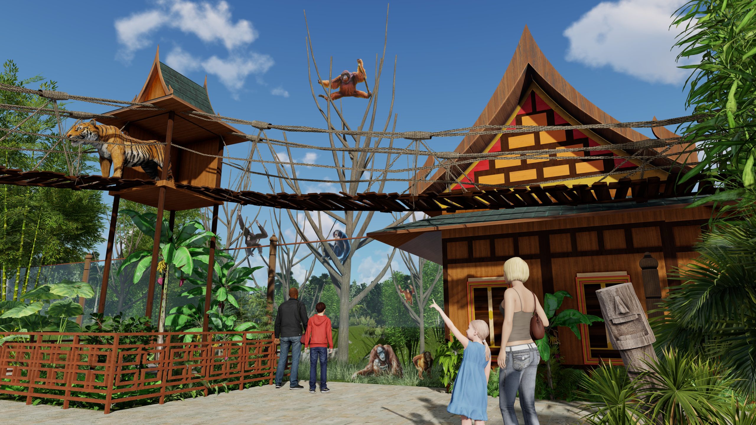 A rendering of ZooTampa's plan for expanding habitats in the Asia realm.