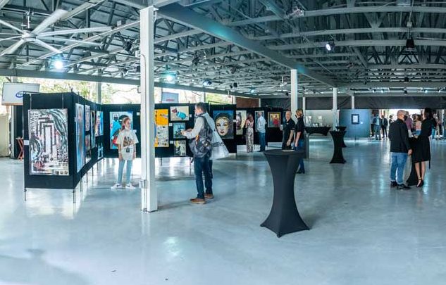 Art event at outdoor covered pavilion at the zoo