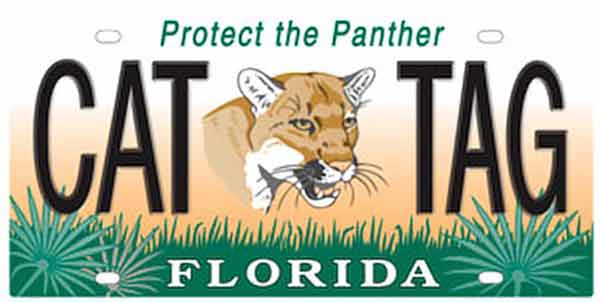 Protect the Panther speciality license plate