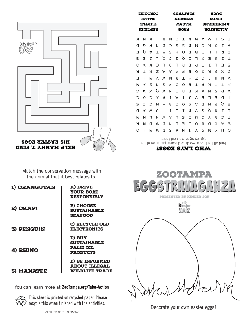 ZooTampa's Easter Eggstravaganza activity sheet thumbnail